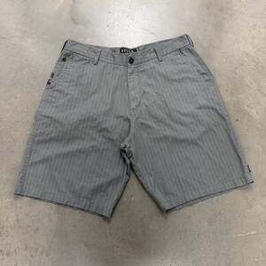 Billabong Pinstripe Shorts Mens Size 38 Gray Casual Skate Surf